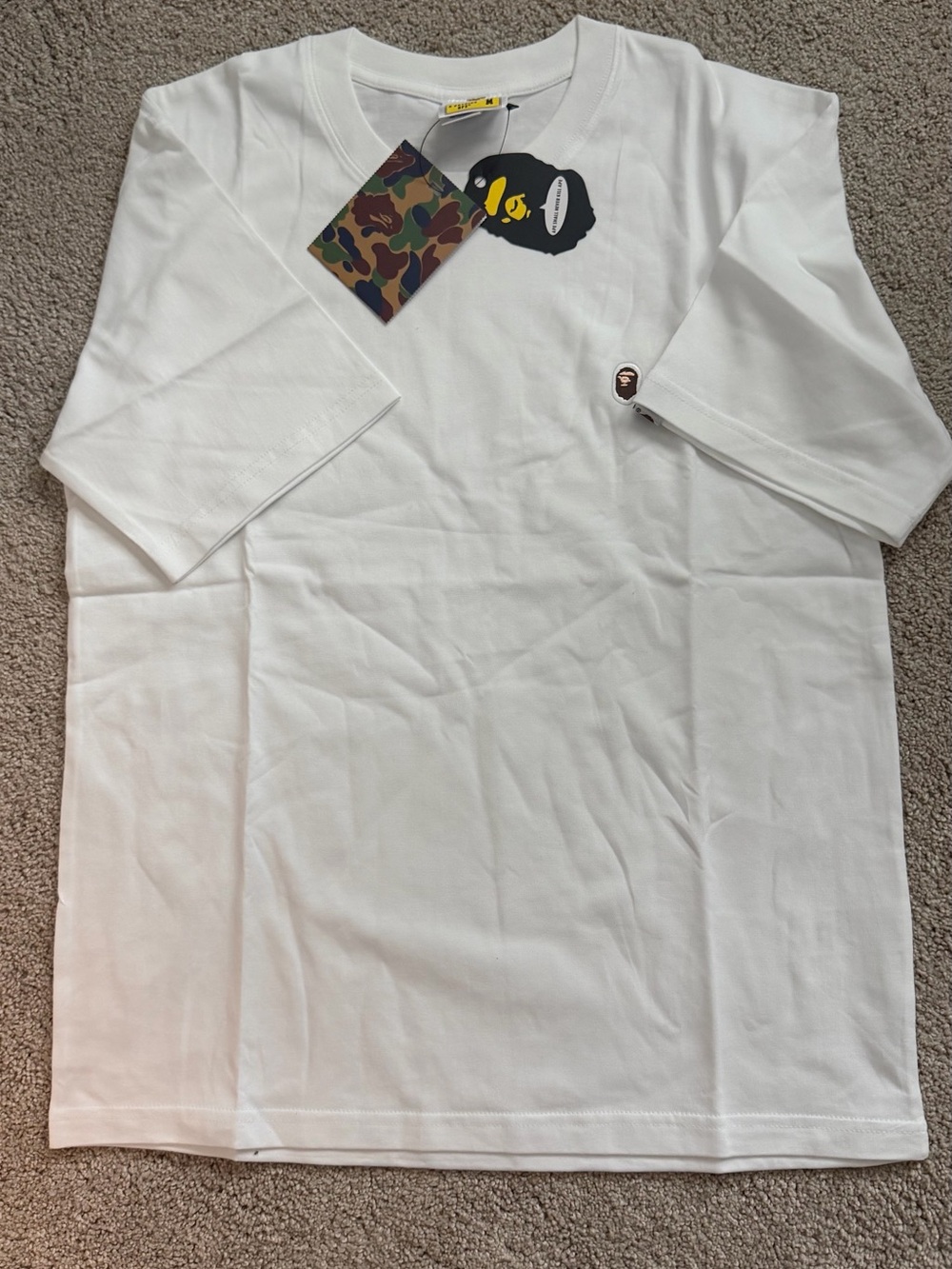 White BAPE Graphic Logo T-Shirt